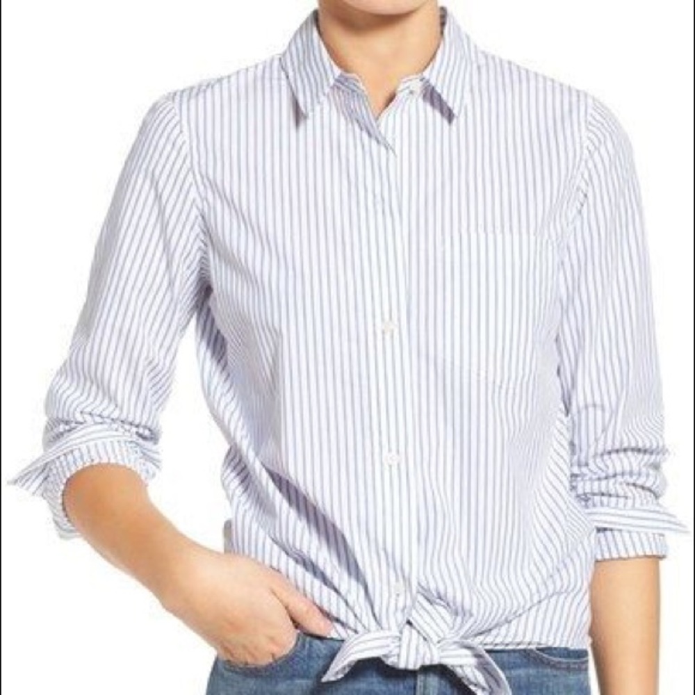 Madewell Tie Front Shirt
